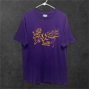 Rare Vintage 1988 LSU Golden Girls Dance Camp Purple T-Shirt // XL